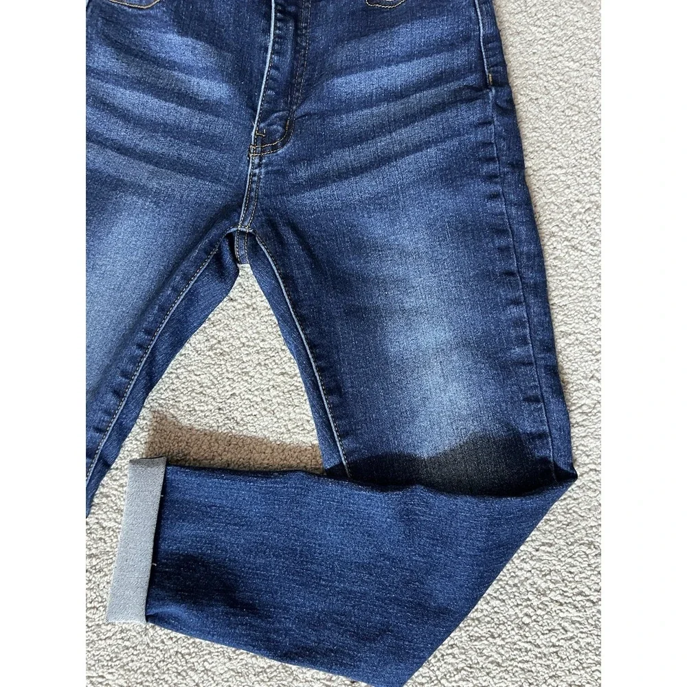 Fashion Nova Y2K Skinny Jeans Sz 1 Dark Blue Booty Shaping Stretchy #F Classic
